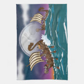 Viking invasievloot theedoek (Verticaal)