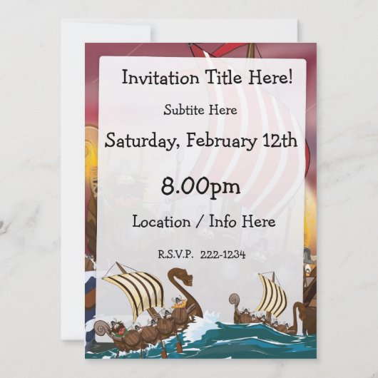 Viking Invasion Fleet Kaart (Achterkant)