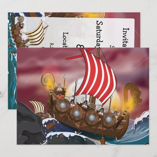 Viking Invasion Fleet Kaart (Voorkant / Achterkant)