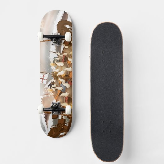 Viking Invasion Fleet Persoonlijk Skateboard (Voorkant)