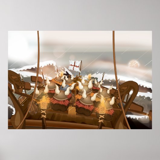 Viking Invasion Fleet Poster (Voorkant)