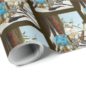 Viking Kat Blauwe Draak Cadeaupapier (Rol Hoek)