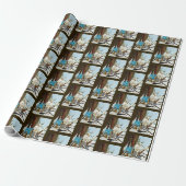 Viking Kat Blauwe Draak Cadeaupapier (Uitgerold)