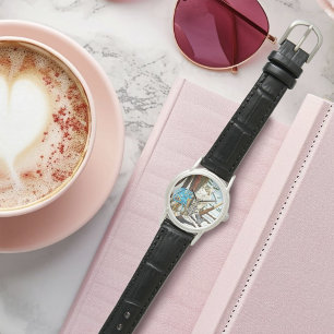 Viking Kat Blauwe Draak Horloge