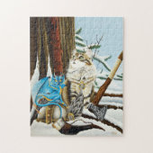 Viking Kat Blauwe Draak Legpuzzel (Verticaal)