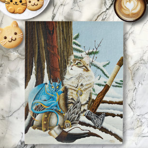 Viking Kat Blauwe Draak Legpuzzel