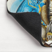 Viking Kat Blauwe Draak Muismat (Hoek)