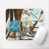 Viking Kat Blauwe Draak Muismat (Met muis)