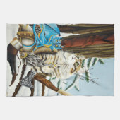 Viking Kat Blauwe Draak Theedoek (Horizontaal)