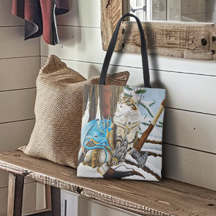 Viking Kat Blauwe Draak Tote Bag
