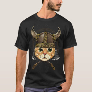 Viking Kat Renaissance Middeleeuws Noors Pagan Val T-shirt