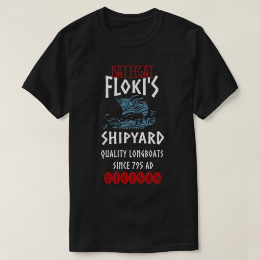 Viking Kattegat Floki Shipyard Funny Gift for Viki T-shirt (Design voorkant)