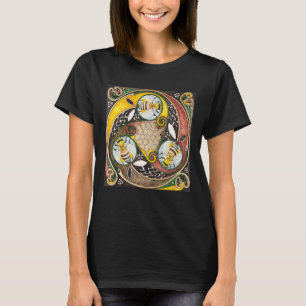 Viking Keltisch Knotwork Triple Keltische Spiraal T-shirt