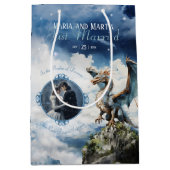 Viking Keltische Dragon Bruiloft of Verjaardag Fot Medium Cadeauzakje (Voorkant)