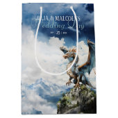 Viking Keltische Dragon Bruiloft of Verjaardag Medium Cadeauzakje (Voorkant)