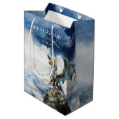 Viking Keltische Dragon Bruiloft of Verjaardag Medium Cadeauzakje (Achterkant Gekanteld)