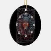 Viking Keltische Fenrir Wolf Merk Noordse Mytholog Keramisch Ornament (Rechts)