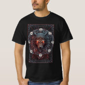 Viking Keltische Fenrir Wolf Merk Noordse Mytholog T-shirt (Voorkant)