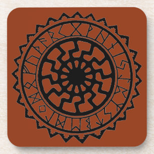 Viking Keltische Zon Rune Kalender Drankjes Onderzetter