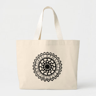 Viking Keltische Zon Rune Kalender Grote Tote Bag