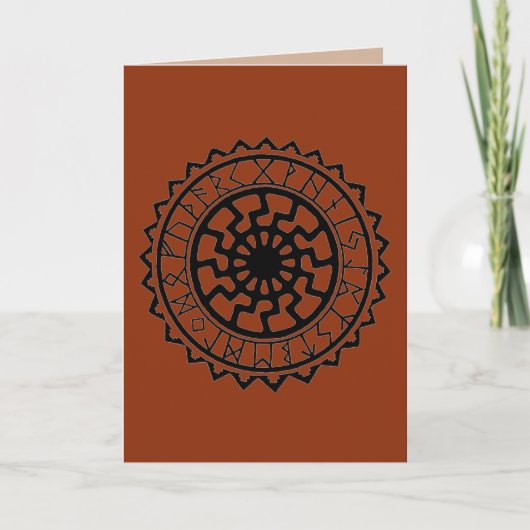 Viking Keltische Zon Rune Kalender Kaart (Voorkant)