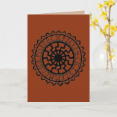 Viking Keltische Zon Rune Kalender Kaart (Gele Bloem)