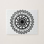 Viking Keltische Zon Rune Kalender Legpuzzel (Horizontaal)