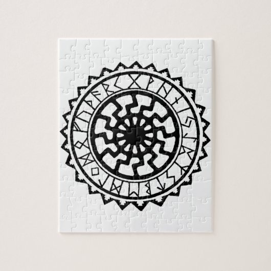 Viking Keltische Zon Rune Kalender Legpuzzel (Verticaal)