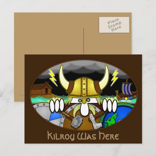 Viking Kilroy Briefkaart 2 (Voorkant / Achterkant)