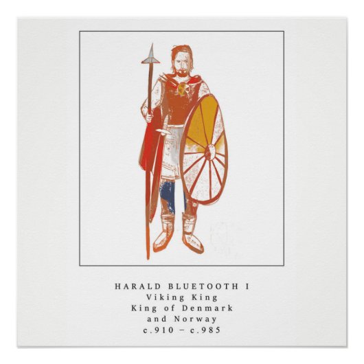 Viking King Harald Bluetooth Poster (Voorkant)