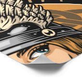 Viking kleurrijk naadloos patroon in  stijl poster (Hoek)