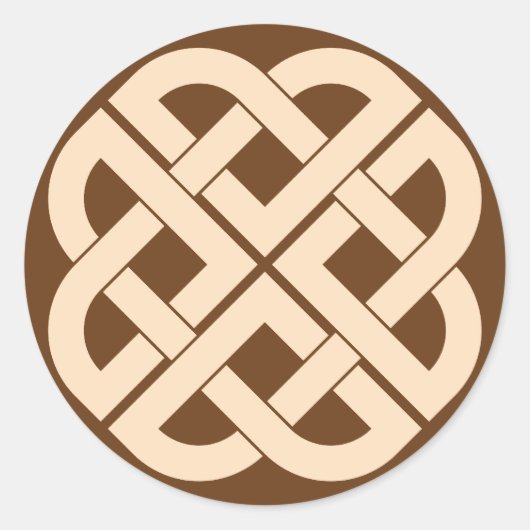 viking knot ronde sticker (Voorkant)