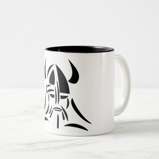 Viking koffiebeker tweekleurige koffiemok (Voorkant rechts)
