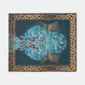 Viking Kompas Yggdrasil Fleece Deken (Voorkant (Horizontaal))