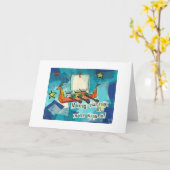 Viking konijnen in de ruimte kaart (Gele Bloem)