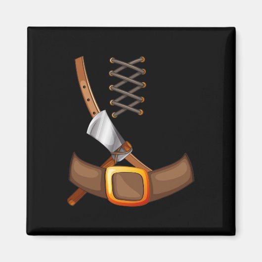 Viking kostuum Halloween truc of het behandelen va Magneet (Voorkant)