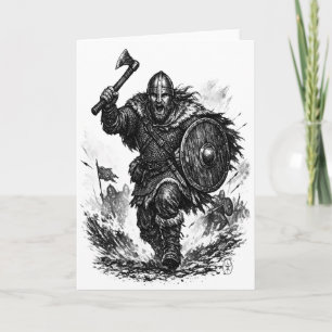 Viking krijger aanval – Inkt gevecht Kaart