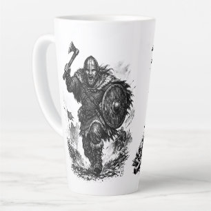 Viking krijger aanval – Inkt gevecht Latte Mok