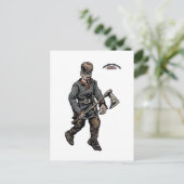 Viking krijger briefkaart (Staand voorkant)