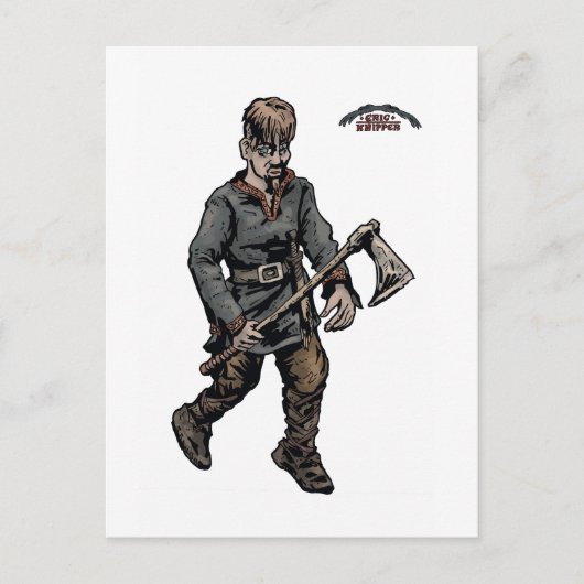 Viking krijger briefkaart (Voorkant)