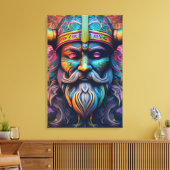 Viking krijger canvasprint canvas afdruk (Insitu (Woonkamer))