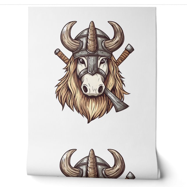 Viking krijger eenhoorn (1) behang (Afrollen)