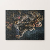 Viking krijger in authentieke kledij legpuzzel (Horizontaal)