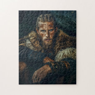Viking krijger in authentieke kledij legpuzzel