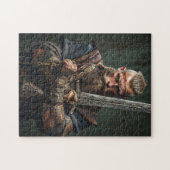 Viking krijger in authentieke kledij legpuzzel (Horizontaal)