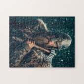 Viking krijger in authentieke kledij legpuzzel (Horizontaal)
