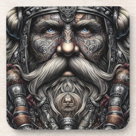 Viking krijger kurk onderzetters set van 6