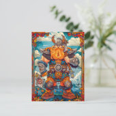 Viking krijger met bijl Noorse mythologie stripver Briefkaart (Staand voorkant)