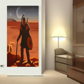 Viking krijger op Mars AI Art Poster