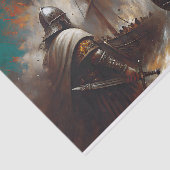 Viking krijgerschip decoupage tissuepapier (Detail)